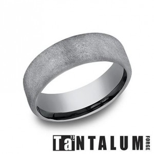 Benchmark Grey Tantalum 6.5mm Swirl Finish Wedding Band Size 9