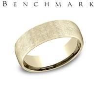 Benchmark 14 Karat Yellow Gold 6.5mm All Swirl Wedding Band SIZE 10