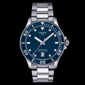 Tissot T-Sport Seastar 1000 Quartz Diver Blue Dial Stainless Steel Bracelet Watch  40mm