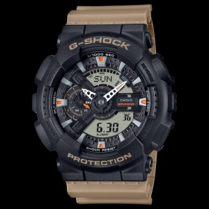 Casio G- Shock Black And Beige Stainless/Resin Dugital Mulifuction Watch