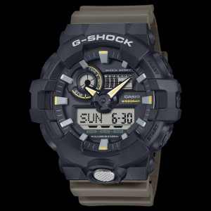 Casio  G-Shock Utilitarian Style Analog-Digital Olive Green Black Face