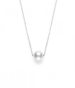 Mikimoto 18Kt White Gold White 10mm South Sea Cultured Pearl Pendant
Length: 18