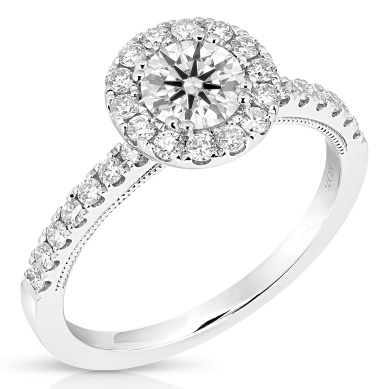 Platinum 0.50 De Beers Forevermark Pear 0.27 CTW Diamond Ring