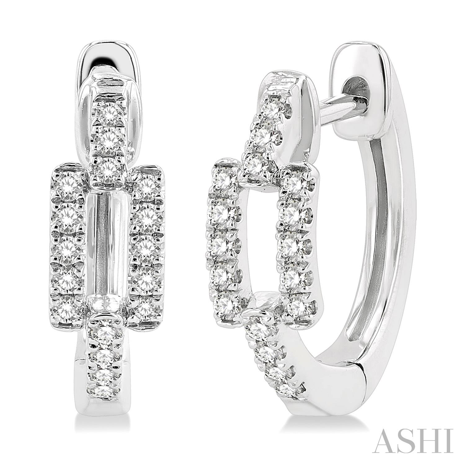 10K Rose Gold 0.2ctw White Diamond Rose-Design Stud Earrings