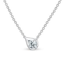 Hearts On Fire 18 Karat White Gold Diamond LU Pendant 0.32 ct ct