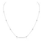 Forevermark 18 karat white gold 0.99 ct diamond stattion necklace 16 inch