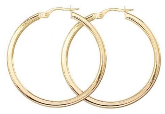 Roberto Coin 18 Karat Yellow Gold Earrings Medium Perfect Hoop 35 mm