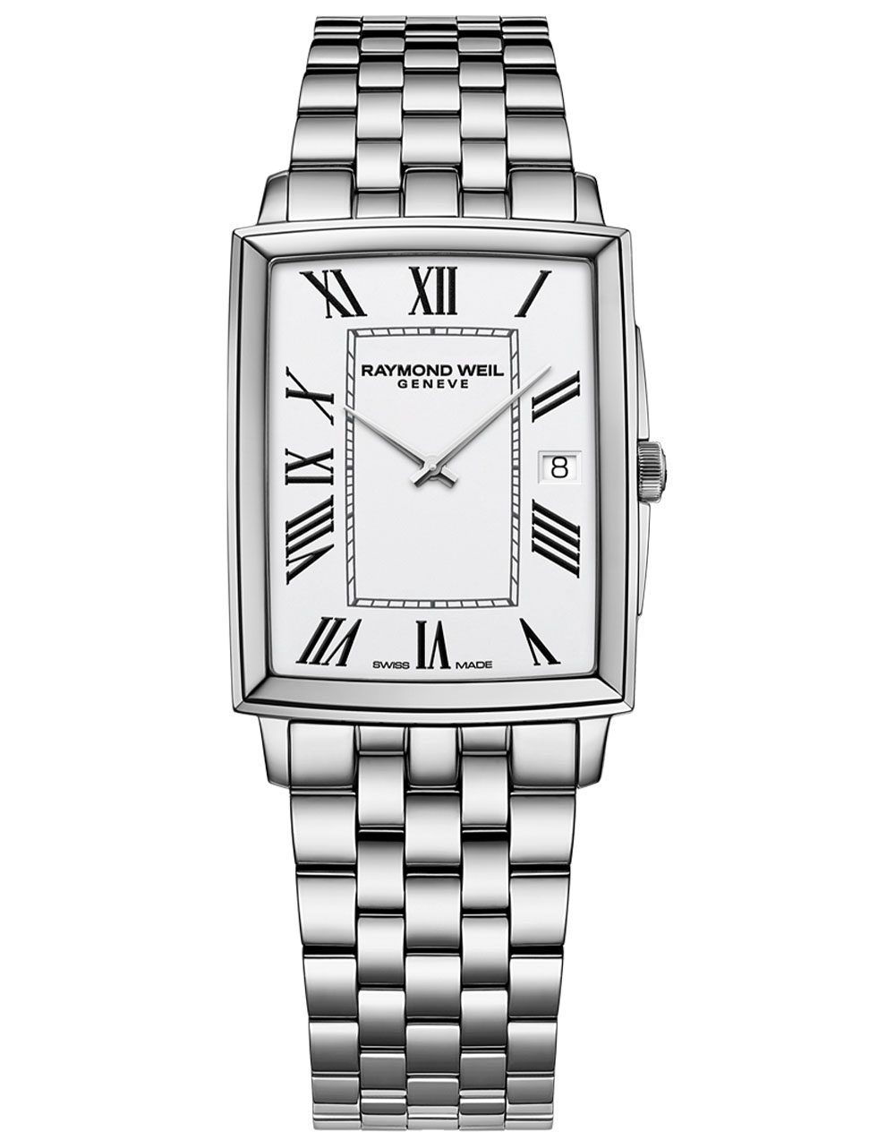 Raymond Weil Toccata Men's Classic Rectangular Stainless Steel Watch, 37 x 29 mm (5425-ST-00300)
Stainless steel bracelet, White dial, Black Roman numerals