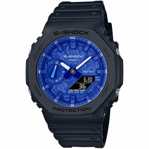 Casio G-Shock  Blue Paisley Octagonal Watch (GA2100BP-1A)
