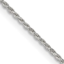 Sterling Silver 1.1mm Rope Chain 16 Inch