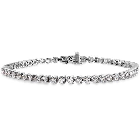 3.25 ctw. Temptation Three-Prong Bracelet in 18K White Gold