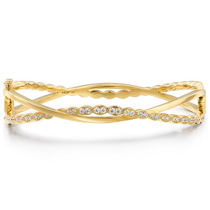 0.65 ctw. Lorelei Floral Twist Bangle in 18K Yellow Gold