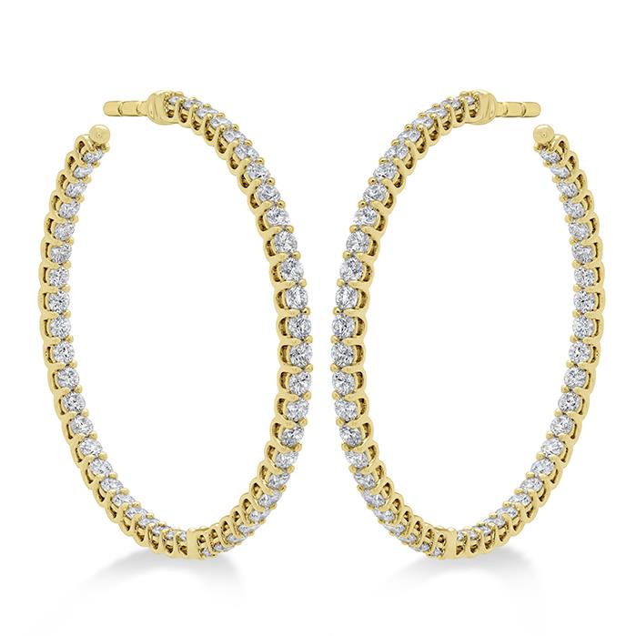 2.22 ctw. Signature Inside Out Hoop - Medium in 18K Yellow Gold