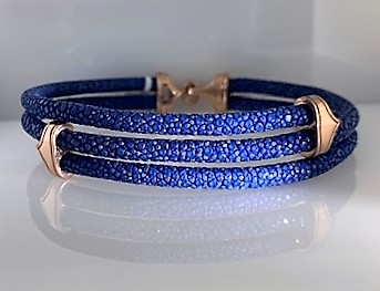 Stingray Double Wrap Bracelet - Blue