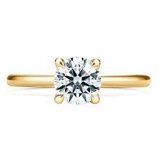 Hearts On Fire 18 Karat Yellow Gold 1.00 Ct Round Brilliant Cut Diamond Vela Engagement Ring 
GIA certificate